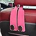 Lagnlnaoy 2pcs Car Headrest Hook Premium Suede Rear Seat Hanging Dual Hook Large Load-Bearing Hook Hanger Universal Storage Hooks