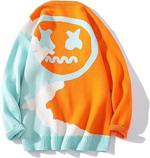 Hong Yi Fei-Shop Sweater for men knitted jumper men clothing winter pullover men oversized pullover Korean fashion O neck pullover Harajuku clothing pullover