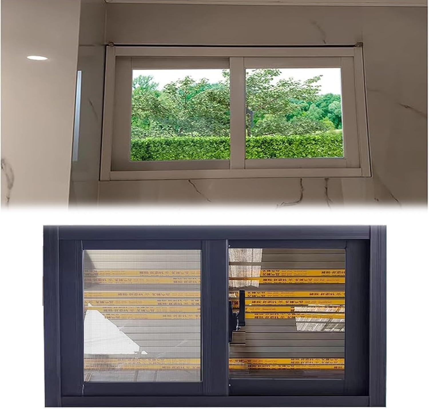 Household Garage Mobile Home Horizontal Replacement Windows, nsulated Horizontal Window, with Detachable Screen, Household Garage Mobile Home Window,Black,40x26in / 102x66cm