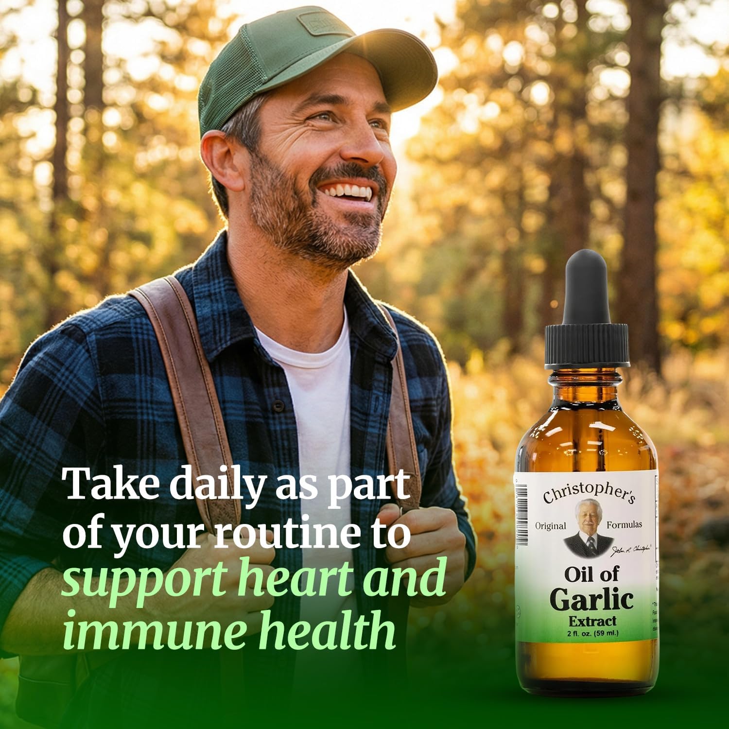 Christopher's Original Formulas Oil of Garlic Extract 2 Ounces - Pack of 2 - Premium Herbal Supplement - Cold-Pressed & Pure Liquid Garlic Oil | Versatile Use