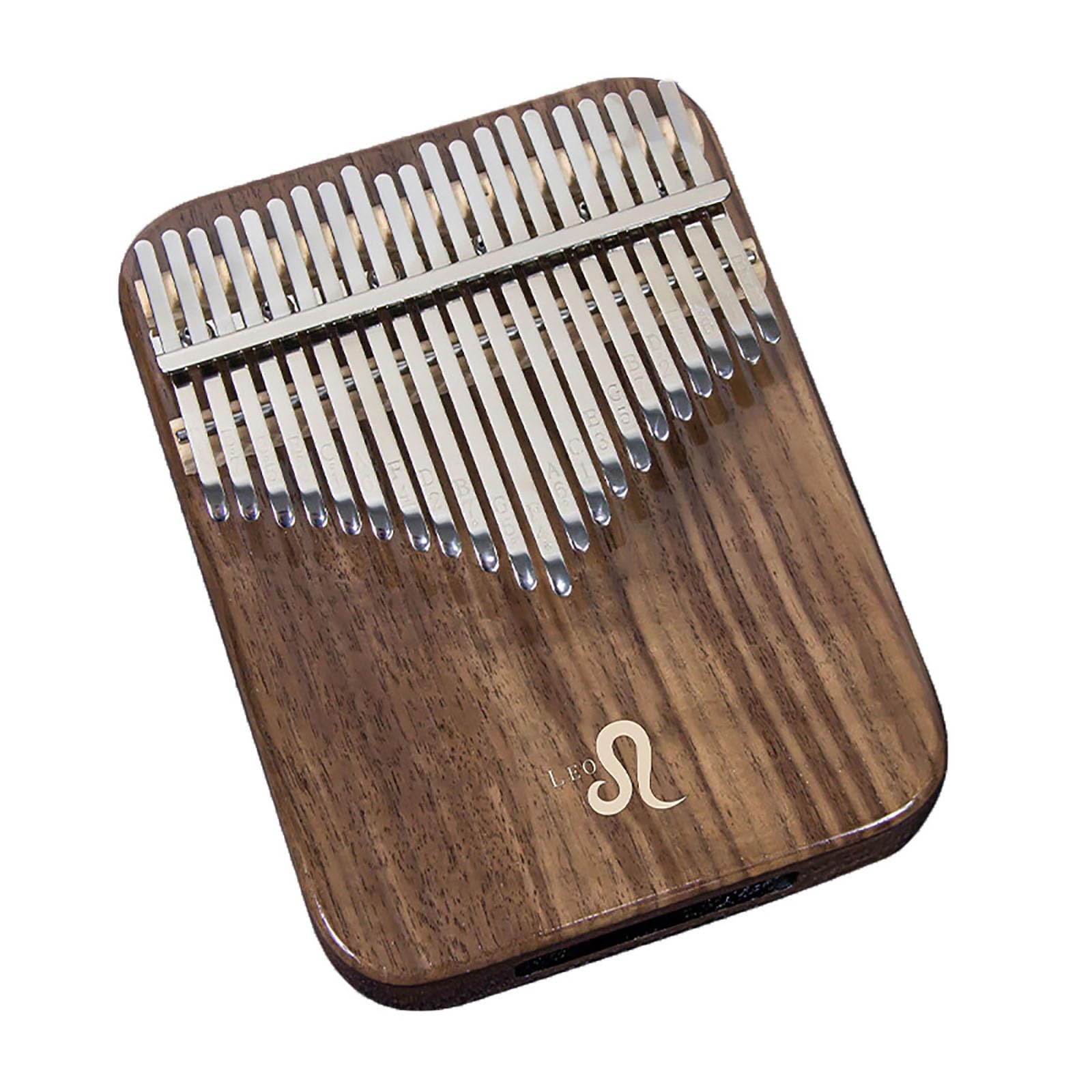 21Keys Kalimba Thumb Piano - seria Zodiac Sign, czarny orzech, pudełkowy instrument klawiszowy Carlimba dla dorosłych, początkujących, dzieci(Leo)