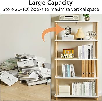 Amazon.com: IBUYKE 5-Tier Wooden Open Bookcase - Modern Amazon.com: IBUYKE 5-Tier Wooden Open Bookcase - Modern