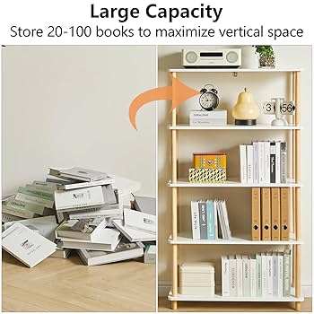 Amazon.com: IBUYKE 5-Tier Wooden Open Bookcase - Modern