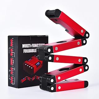 Magnetic Foldable Level,28 Inch Multi-Function Folding Level Measurement Tool with 45°/90°/180° Bubbles,Versatile Hinged Level for Precise Leveling