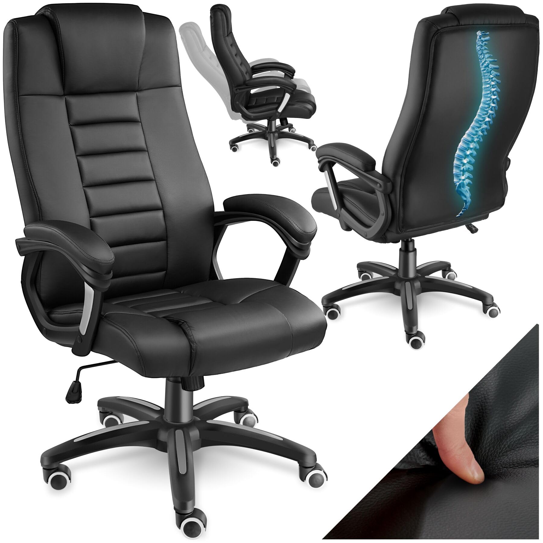Poltrona Da Ufficio Ergonomica In Rete Nera Con Base Cromata E Ruote Ribis 88539242