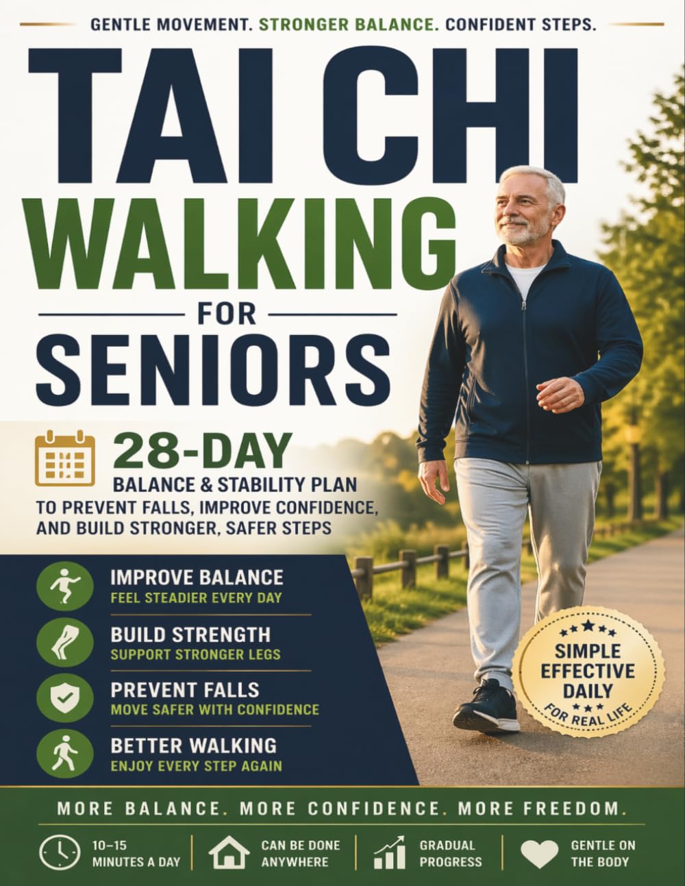 Tai Chi Walking for Seniors: 28-Day Balance & Stability Plan to Prevent Falls, Improve Confidence, and Build Stronger, Safer Steps