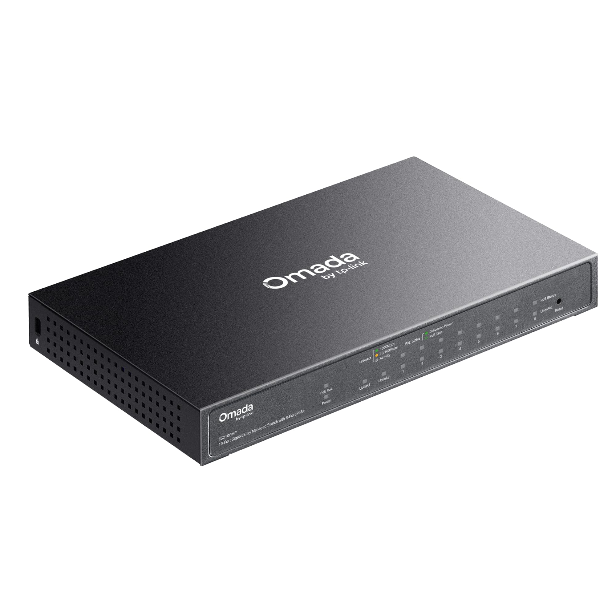 Switch di rete ES210GMP - Smart Desktop con 10 Porte Gigabit di cui 8 PoE+ - by Omada