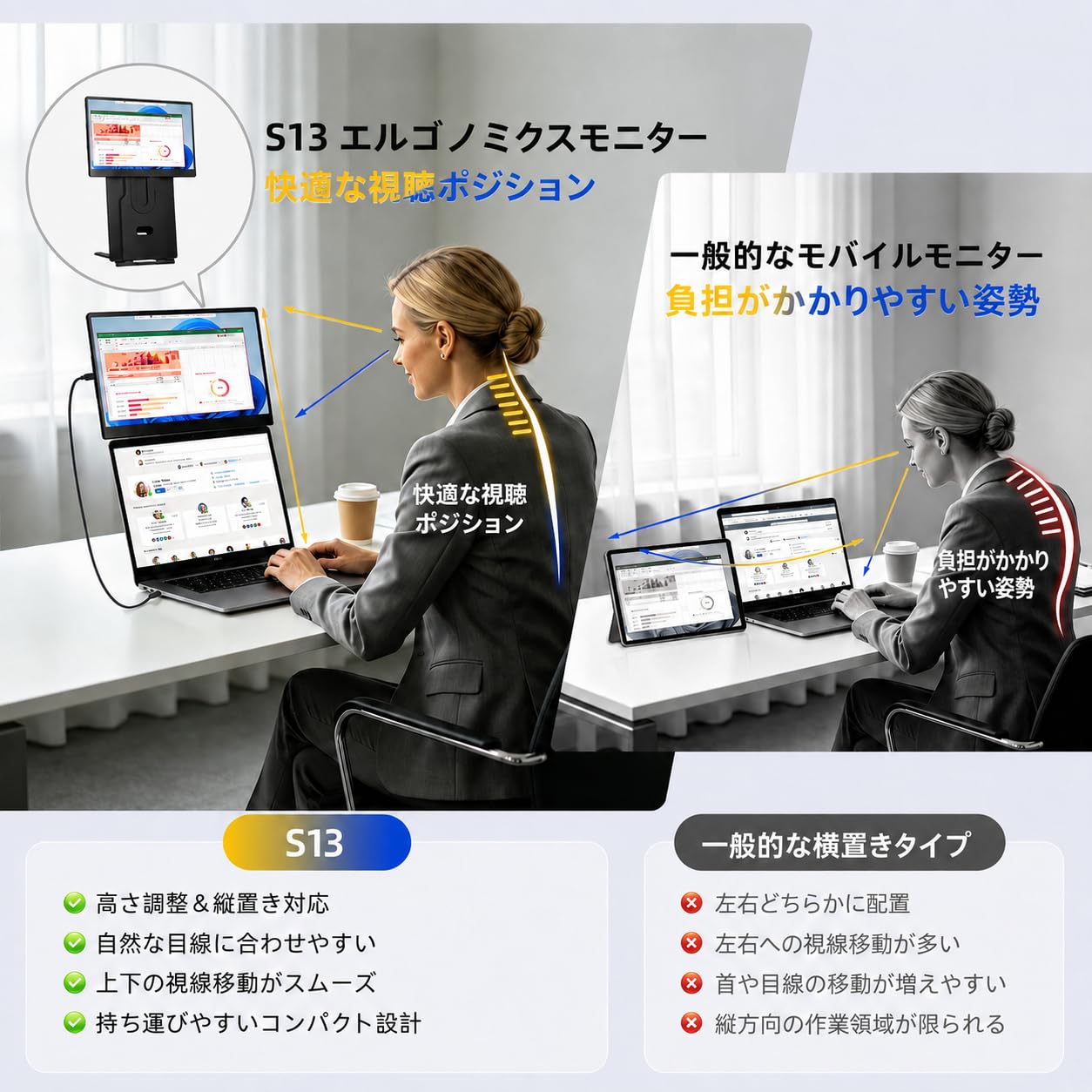 Amazon.co.jp: LivElect モバイルモニター 15.6インチ 【自立型