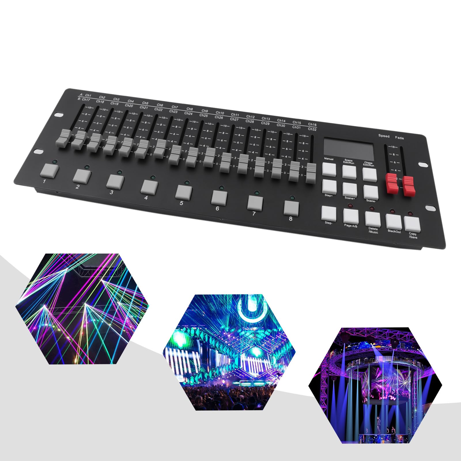DMX-Controller, Dmx512-Konsole, Controller-Panel verwenden 256 Kanäle DMX-Lichtsteuerpult Steuerung, um Programm der Bühne Beleuchtung laufen zu bearbeiten für DJs, Bühnen, Diskotheken, Nachtclubs, Pa