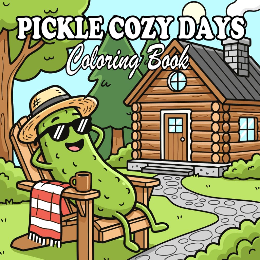 pickle coloring book: Cute, Cozy & Funny Pickles for Kids and Adults