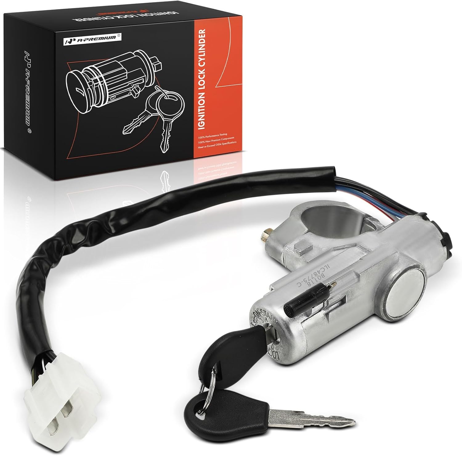 A-Premium Ignition Lock Cylinder with 2 Keys Compatible with Nissan Vehicles - Tsubame 1993-2004, Tsuru 1993-2017