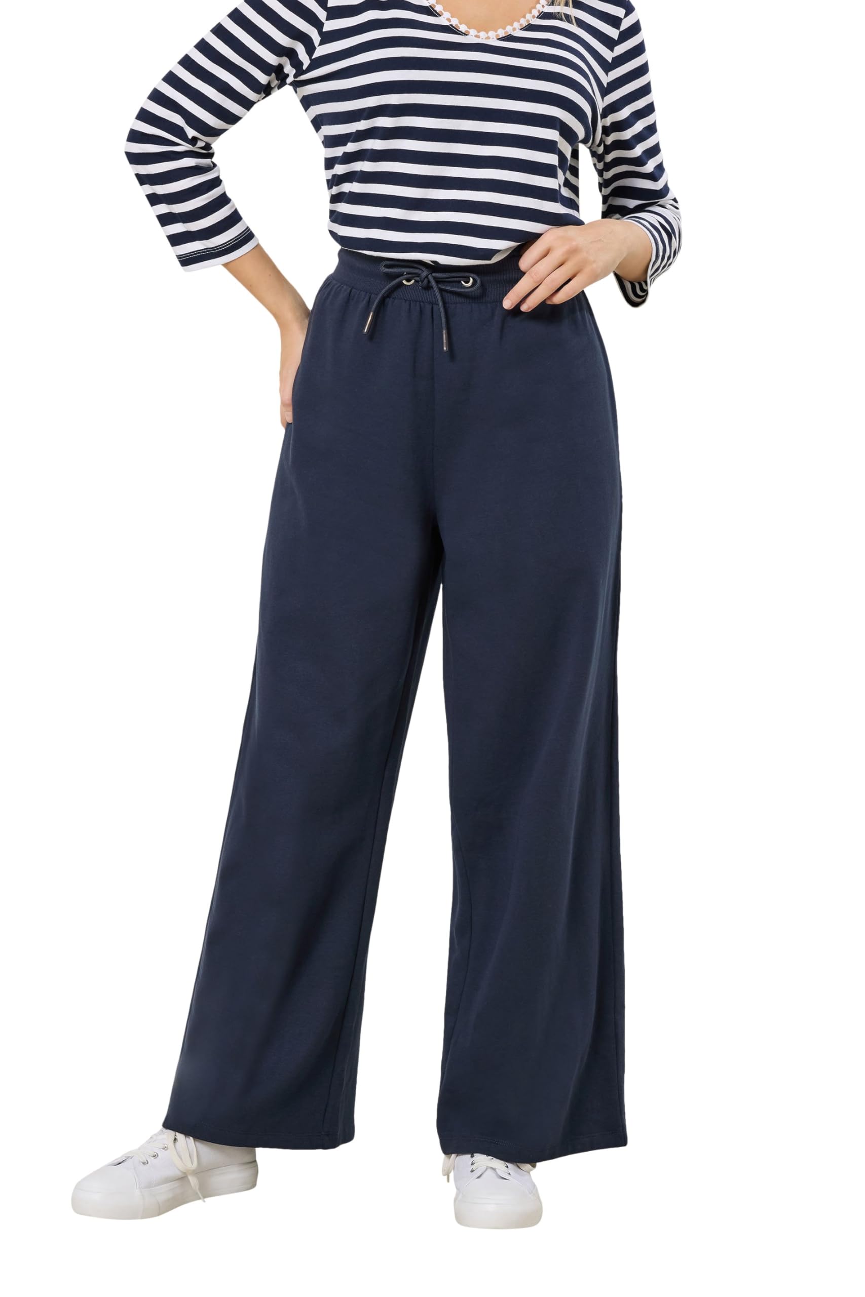 M&Co Women's Blue Wide Leg Joggers In | : Size 16