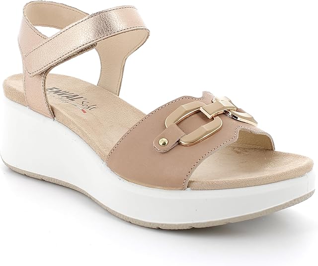 Enval Soft Sandalia De Cuña D.cheril Enval Para Mujer, Negro
