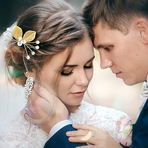 Miniatura 6 de 12 pinzas de mariposa para el cabello, pinzas para el cabello con perlas de cristal, horquillas para el cabello de novia, boda, accesorios para el