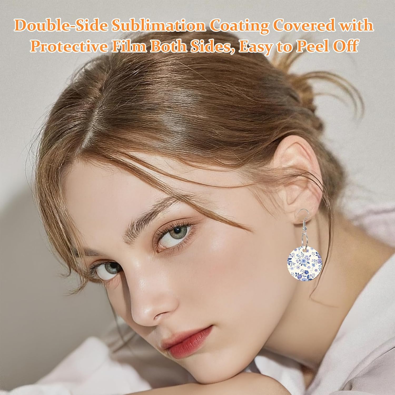 180PCS Sublimation Earring Blanks with Earring Hooks and Jump Rings, 9 Sizes Sublimation Blanks Products, Unfinished MDF Round Teardrop Sublimations Blank for Christmas Valentine Halloween Women DIY - Image 5