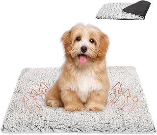Heating Blanket for Cats and Dogs, 40x50 cm Self-Heating Thermal Blanket for Dog, Heating Blanket without Electricity and Batteries, Stable Washable Heating Blanket