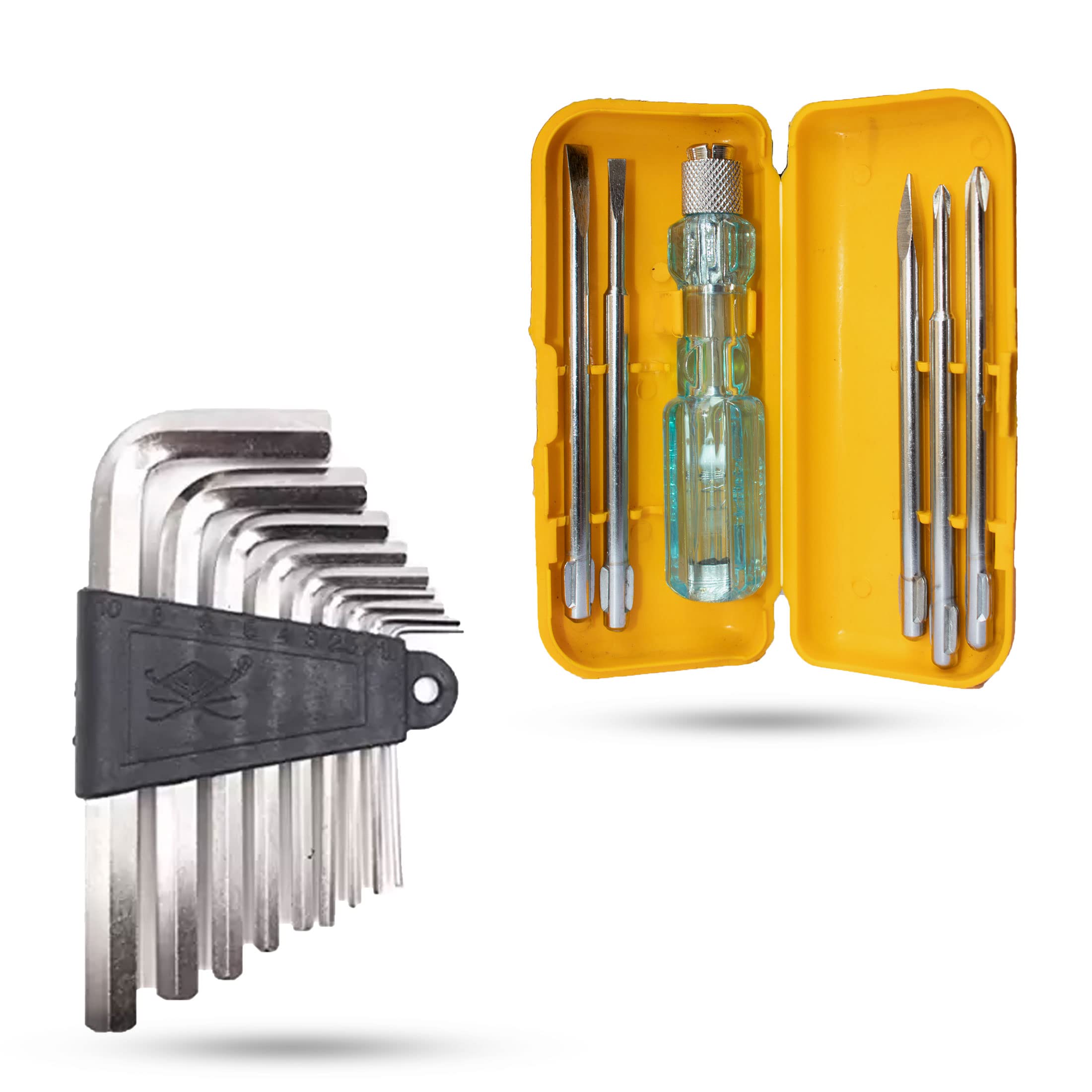 Hillgrove HGCM483M1 9 Pieces Full Hex Allen Key Kit with 5in1 Screwdriver Bolt Spanner Goti Wrench L Shape Repair Tool Set for Bike/Bicycle/Cycle/Guitar Allen Key Set (B0C439DCWY) Amazon Price History, Amazon Price Tracker