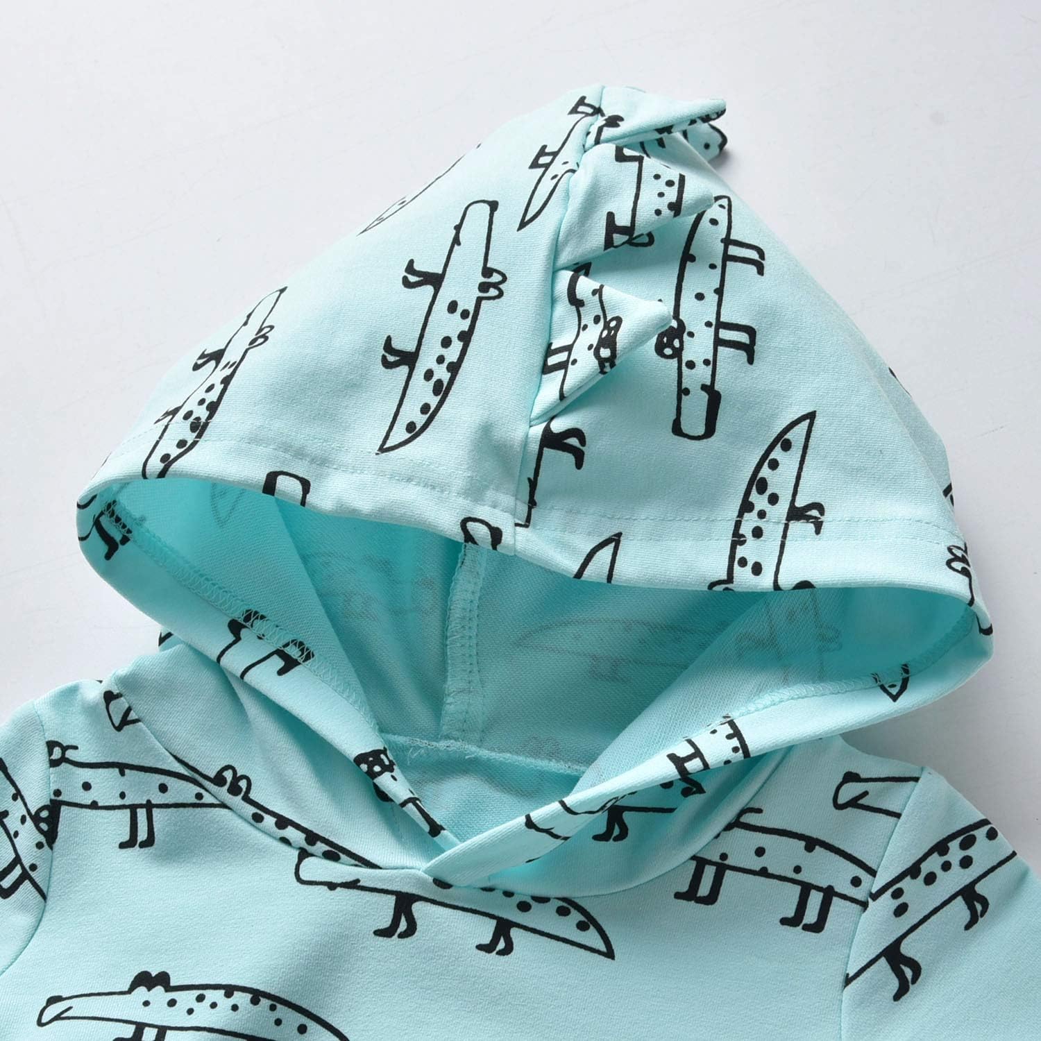 Toddler Infant Baby Boy Clothes Animal Style Long Sleeve Hoodie Tops Sweatsuit Pants Outfit Set - Image 3