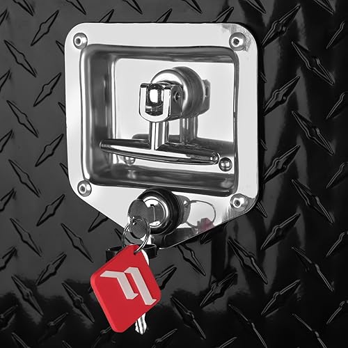 Miniatura 4 de FORWODE Caja de herramientas para camión de 36 pulgadas, caja de herramientas de remolque resistente de aluminio, caja de herramientas para