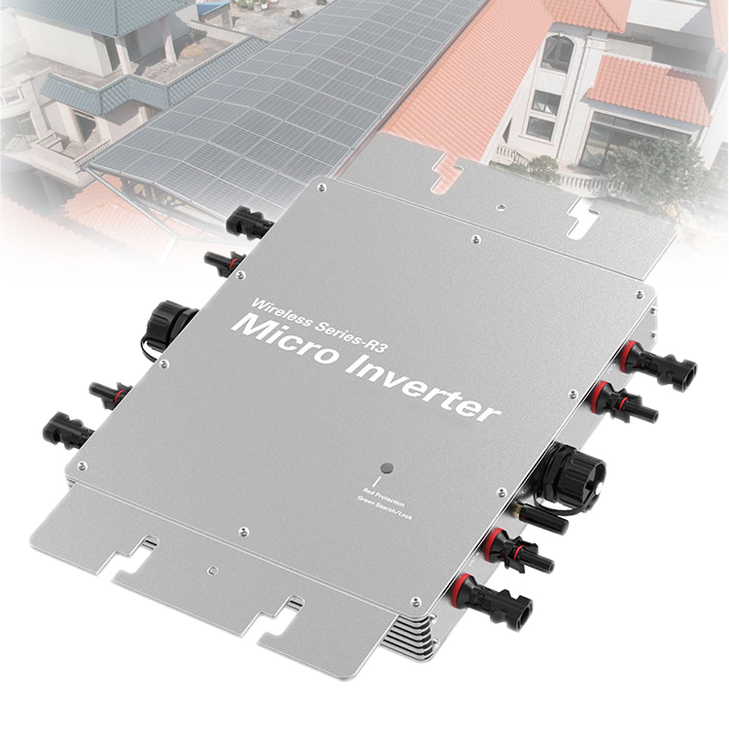 Micro Inverter Solare da 1400 W, Inverter di Potenza per Sistema di energia Solare fotovoltaica, Inverter di Potenza a Onda sinusoidale Pura Mppt Impermeabile IP65, 120 V/230 V