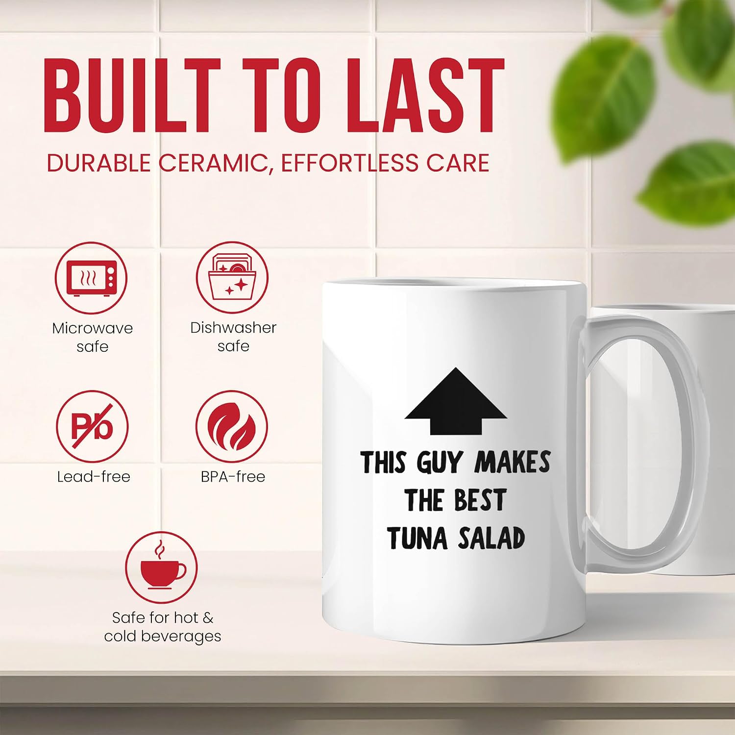 Best Tuna Salad Cook Mug - Seafood Lover Coffee Cup - Healthy Eating Funny Gift From Family - Style Tea Mugs - Fish Dish Cups - 11 Oz Ceramic Gifts For Home Birthday, Him, Her, Christmas, Prep, Meal image 4