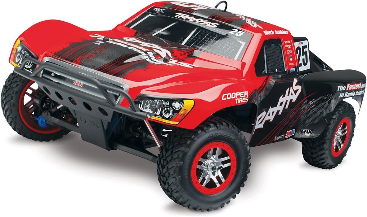 Traxxas Slayer Pro 4X4: Powered 4WD Short Course Racing Truck (1/10 Scale), Red/Black