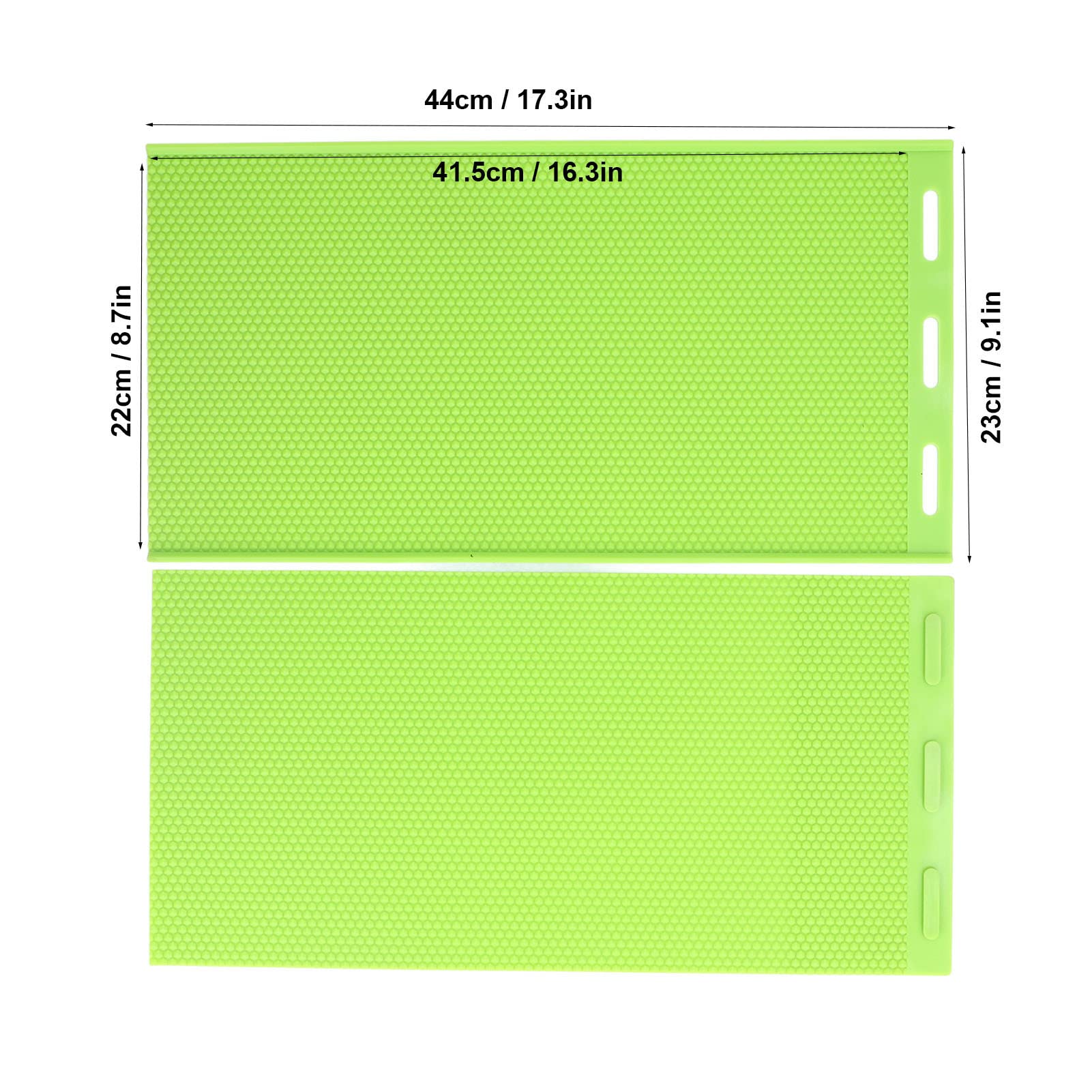 KIMISS Feuille de Cire d'abeille Moule 2 Pièces 5.4mm Silicone Feuille de Cire d'abeille Moule Cire d'abeille Fondation Presse Moule équipement D'apiculteur
