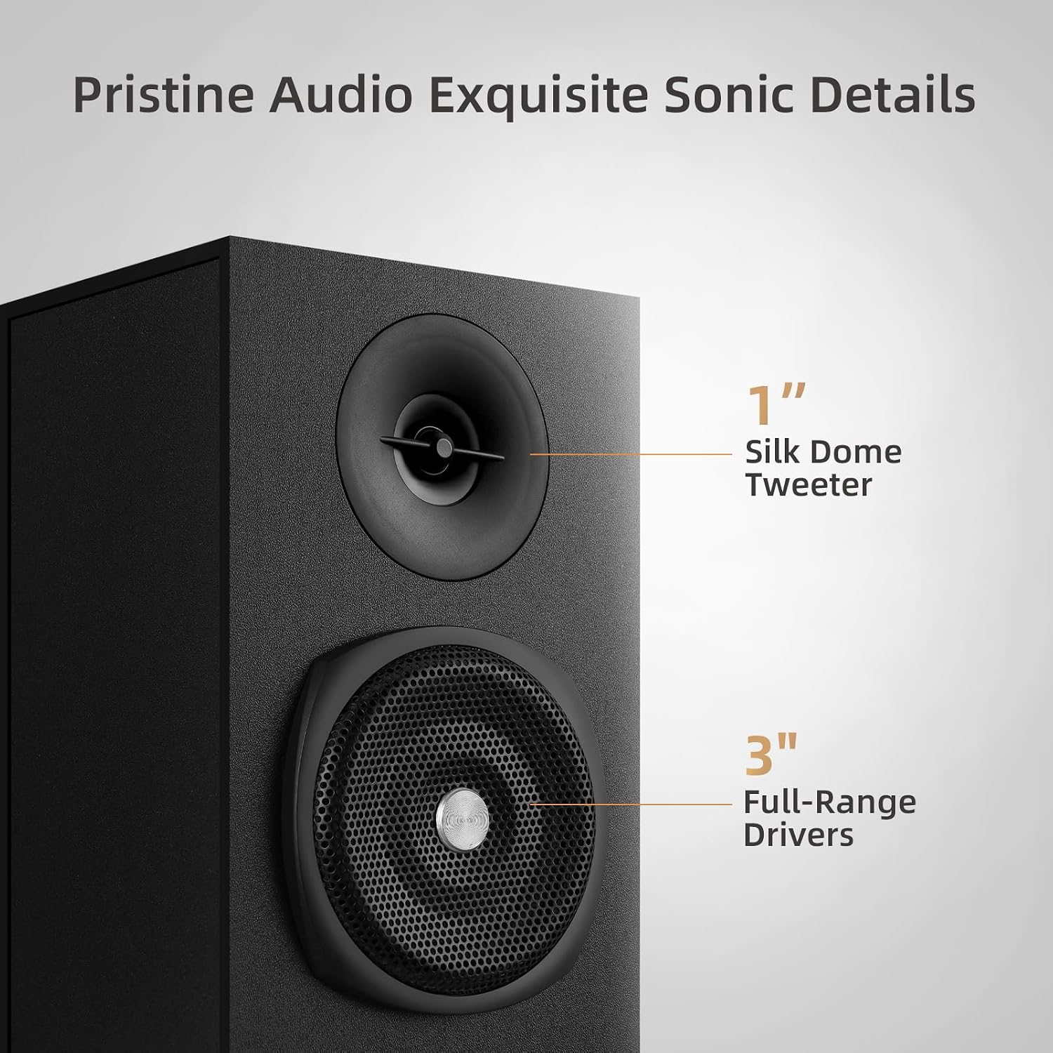 Elimavi 5.1 Surround Sound Speaker, Home Theater System with 6.5" Subwoofer | 1" tweeter, 3" midrange driver, 6.5" subwoofer, RCA/Bluetooth/coaxial/optical inputs, surround sound system for tv