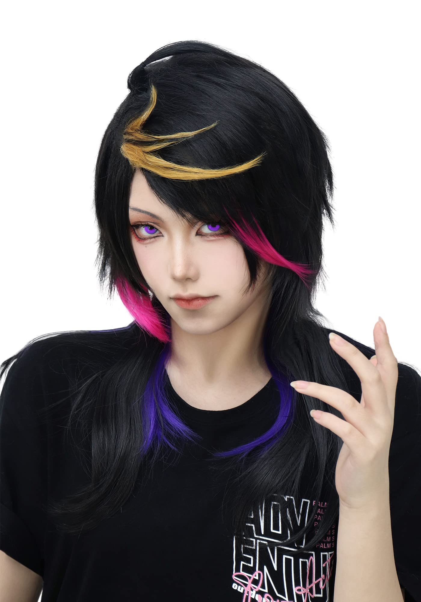 DAZCOS Anime Cosplay Wig Shu Yamino Wig for Halloween Cosplay (Multicolored)