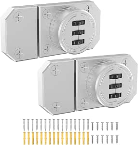 Mixizigoz Keyless Combination Cabinet Lock - No Key Needed, 3-Digit Password Latch For Drawers, Cabinets & Pet Doors