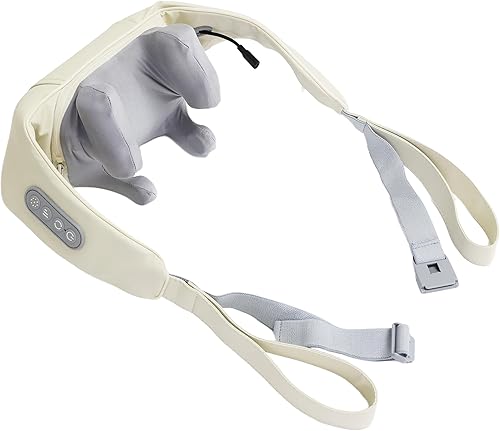 HEALTHMATE IN9532 Masajeador de hombros y cuello para aliviar el dolor de tejido profundo 6D Shiatsu cuello y hombro con calor recargable Gris