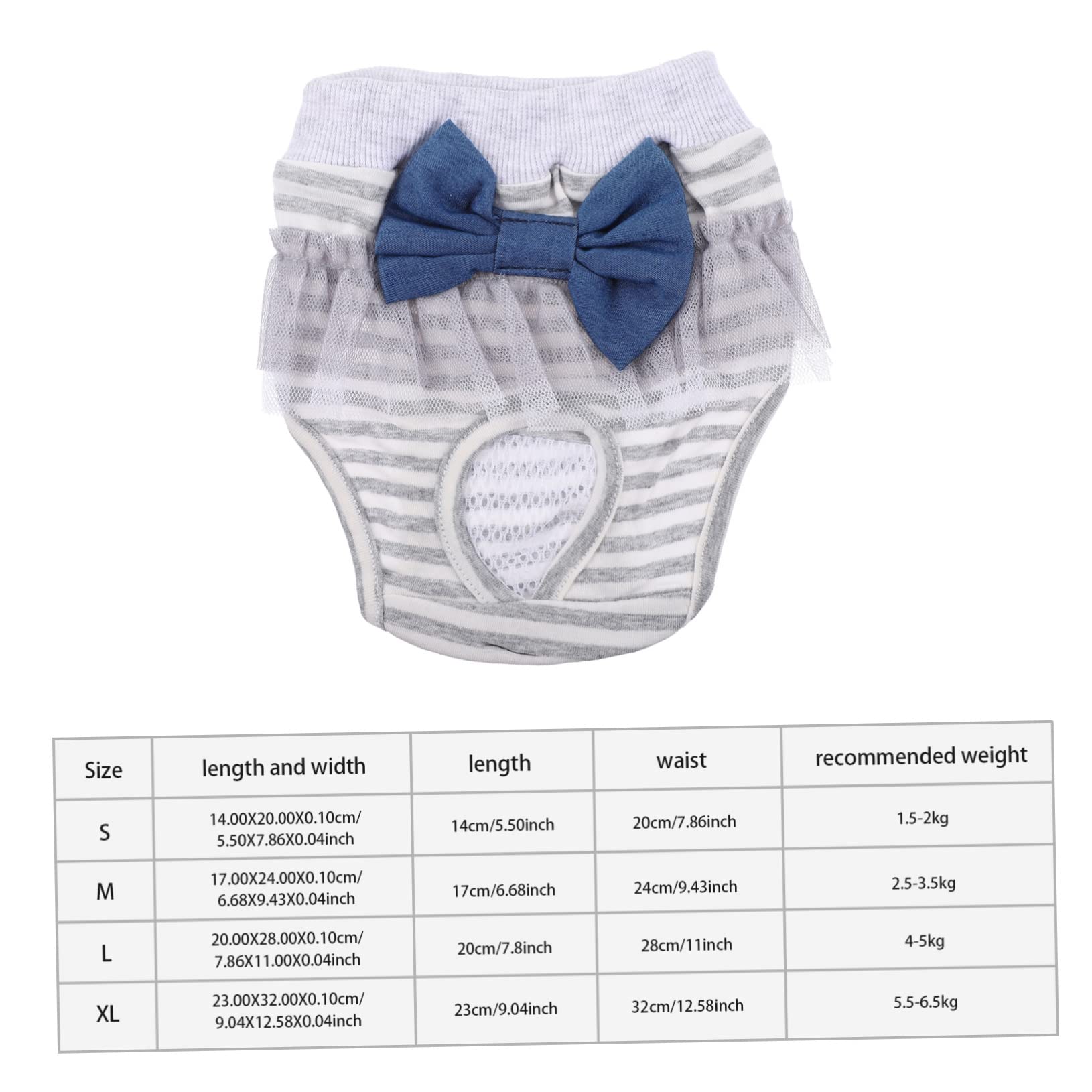 COLLBATH Reusable Dog Diaper for Female Pets Washable Puppy Underwear Comfortable Design for Period Care for Incontinence Heat