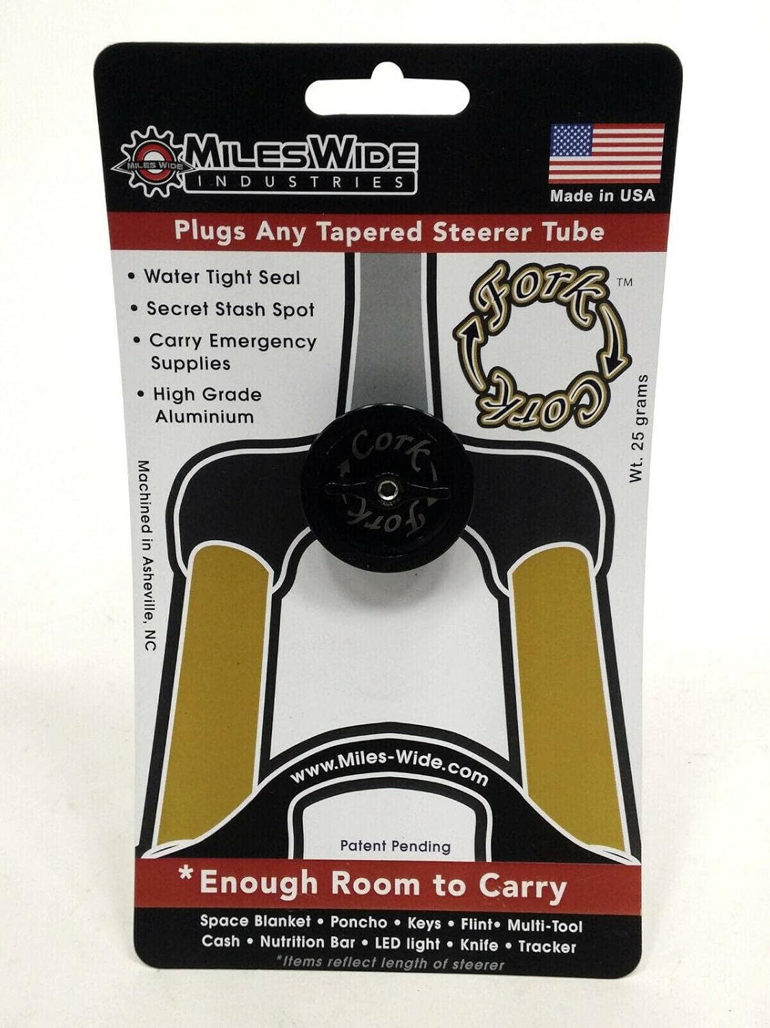 MILES WIDE Fork Cork Black - MW0099