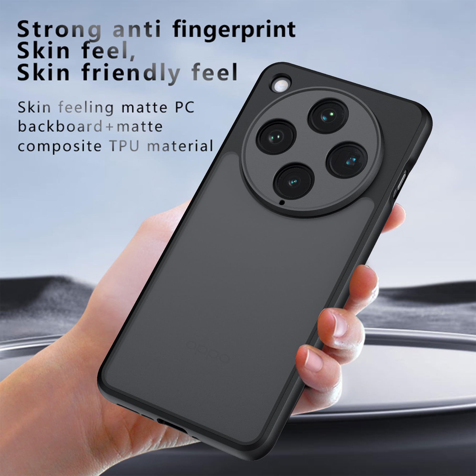 Lemxiee Cover For OPPO Find X9 Pro Case By Anti-fingerprint Anti-drop Anti-slip Flexible Silicone + Transparent Acrylic Case - View #12