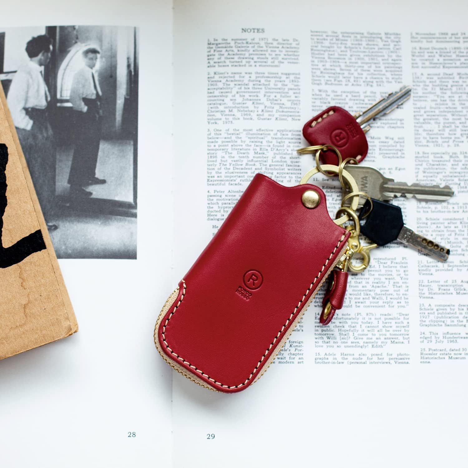 【上品で大人気♪】[ポルコロッソ] キーケース スマートキーケース メンズ レディース 本革 栃木レザー スマートキー キー キーホルダー 革 ファス