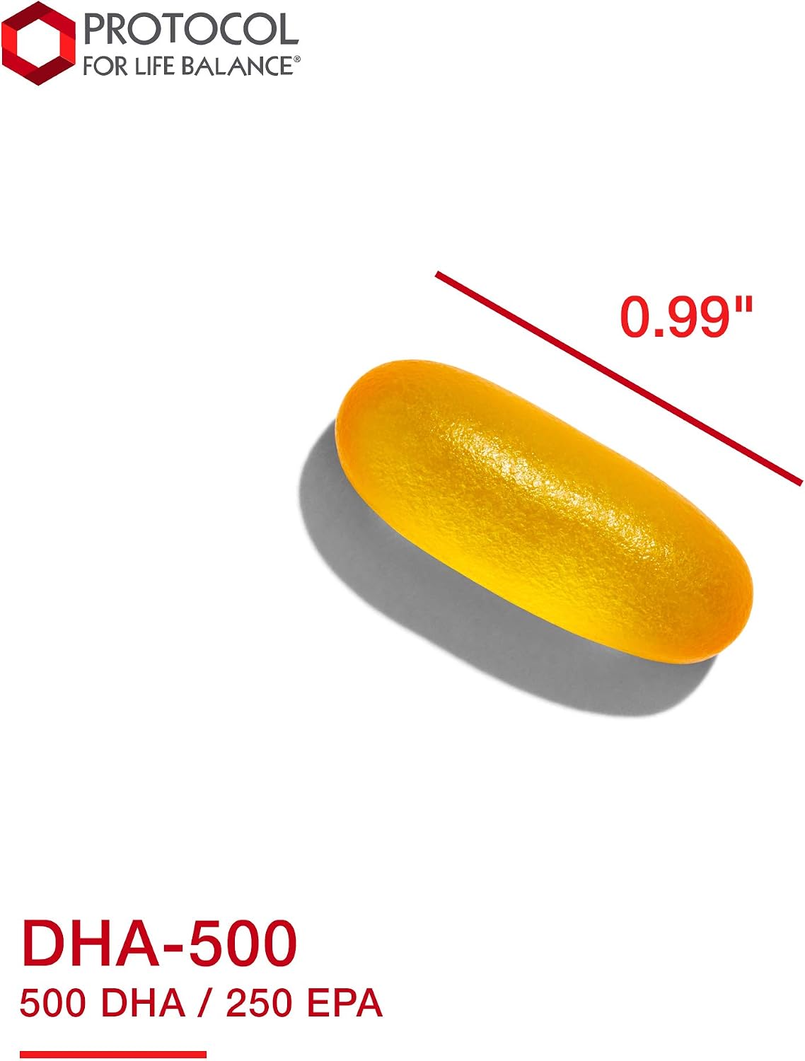 Protocol DHA 500mg - EPA 250mg - Omega-3 Fish Oil - Heart and Brain Booster - 120 Softgels