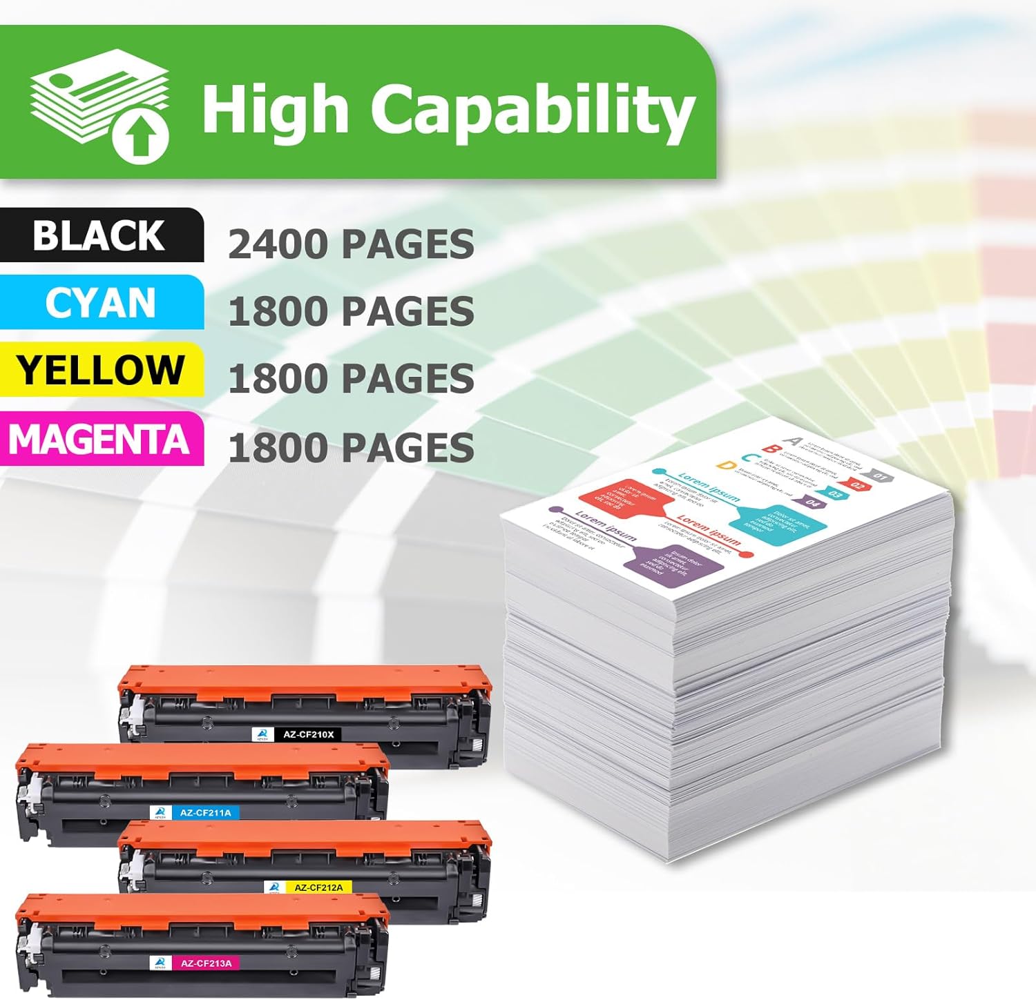 Aztech Compatible Toner Cartridge Replacement for HP 131A 131X for HP Pro 200 Color MFP M276nw M251nw M276n M251n CF210X CF211A CF212A CF213A Printer Ink (Black Cyan Yellow Magenta, 4 Pack)
