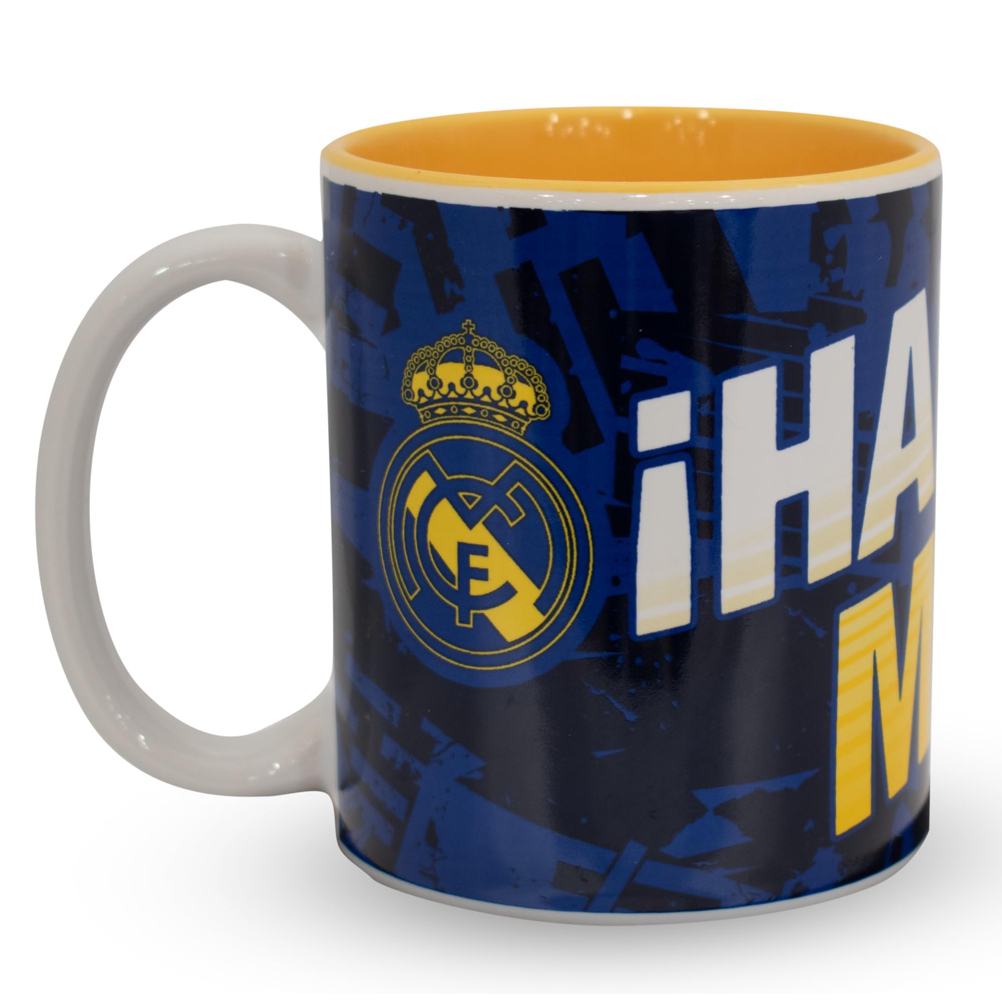 Hy-Pro Officially Licensed Real Madrid CF Mug - 11oz, Ceramic, Dishwasher Safe, Microwave Safe Cup for Hot Drinks, Tea & Coffee, Real Madrid Merchandise, Football Gift Idea For Kids & Adults