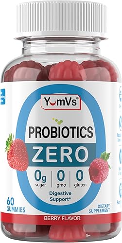 Miniatura 2 de YUM-V'S - Gomitas probióticas sin azúcar para la salud digestiva - Probióticos sin azúcar para mujeres, hombres y niños - Gomitas probióticas para