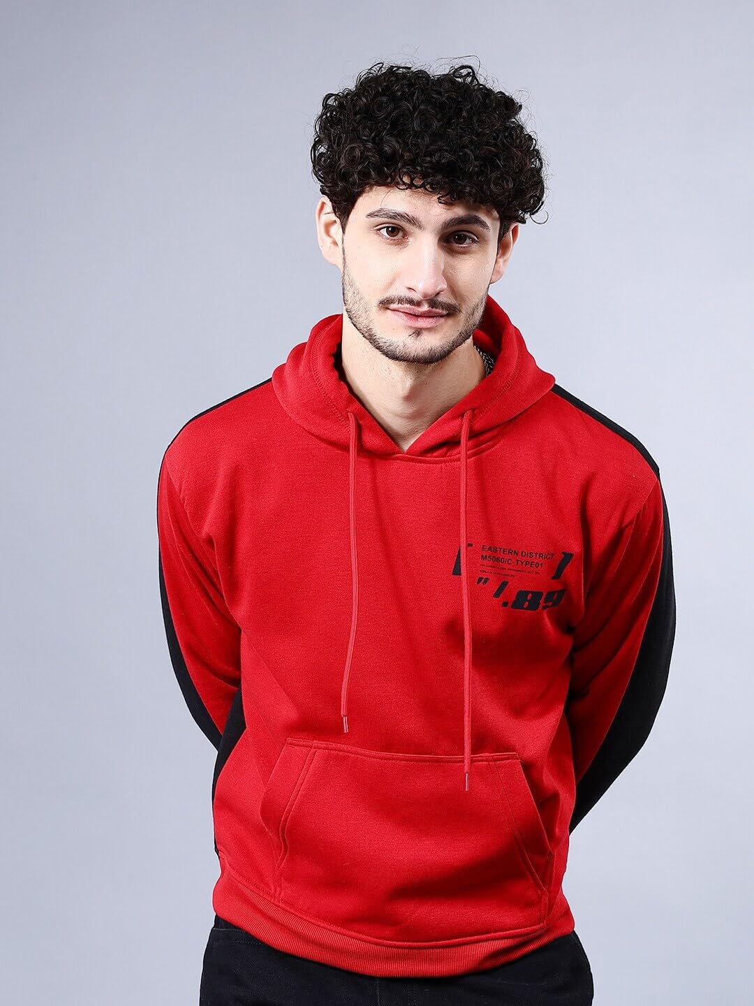 The Indian Garage Co Męska bluza z kapturem o luźnym kroju