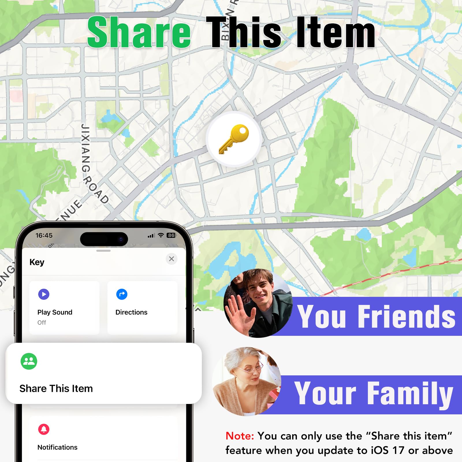 Air Tracker Tags, Smart Bluetooth Tracker Works with Apple Find My (iOS Only) App, 1 Pack — view 7