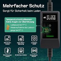 dé Elektromos Autó Töltőkábel Type 2 Schuko 3.7 kW 10m LCD Kijelzővel - Univerzális EV Töltő Tesla, VW, MG4, Zoe és Más Elektromos Járművekh 6