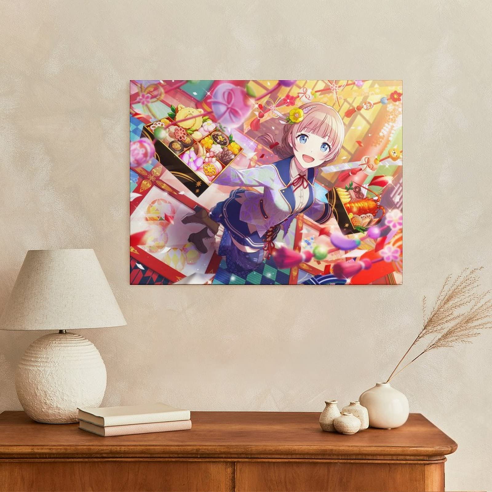 No.295フレーム付きキャンバスアート　アートポスター　インテリア絵画 Amazon.co.jp: 望月 穂波 掛け絵 フレームレス装飾絵画 モダン