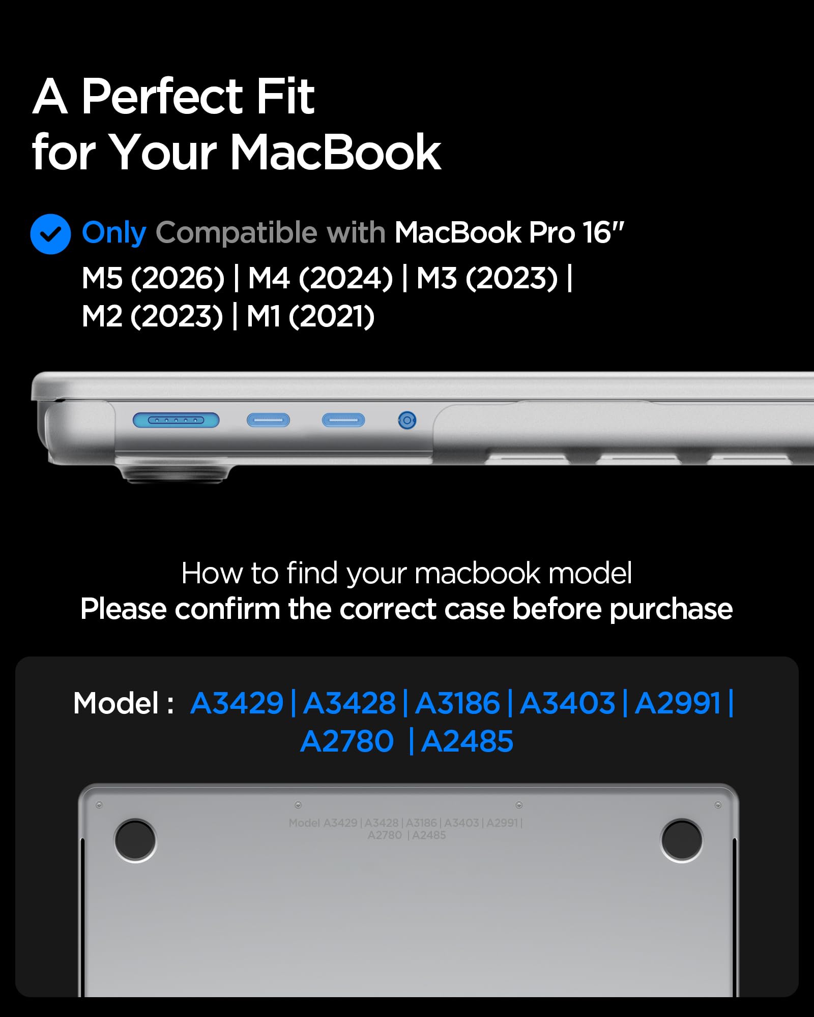 Spigen Cover Air Skin Compatibile con MacBook Pro 16 pollici M5/M4/M3/M2/M1/Pro/Max (2026-2021), Custodia rigida trasparente - Frost Clear