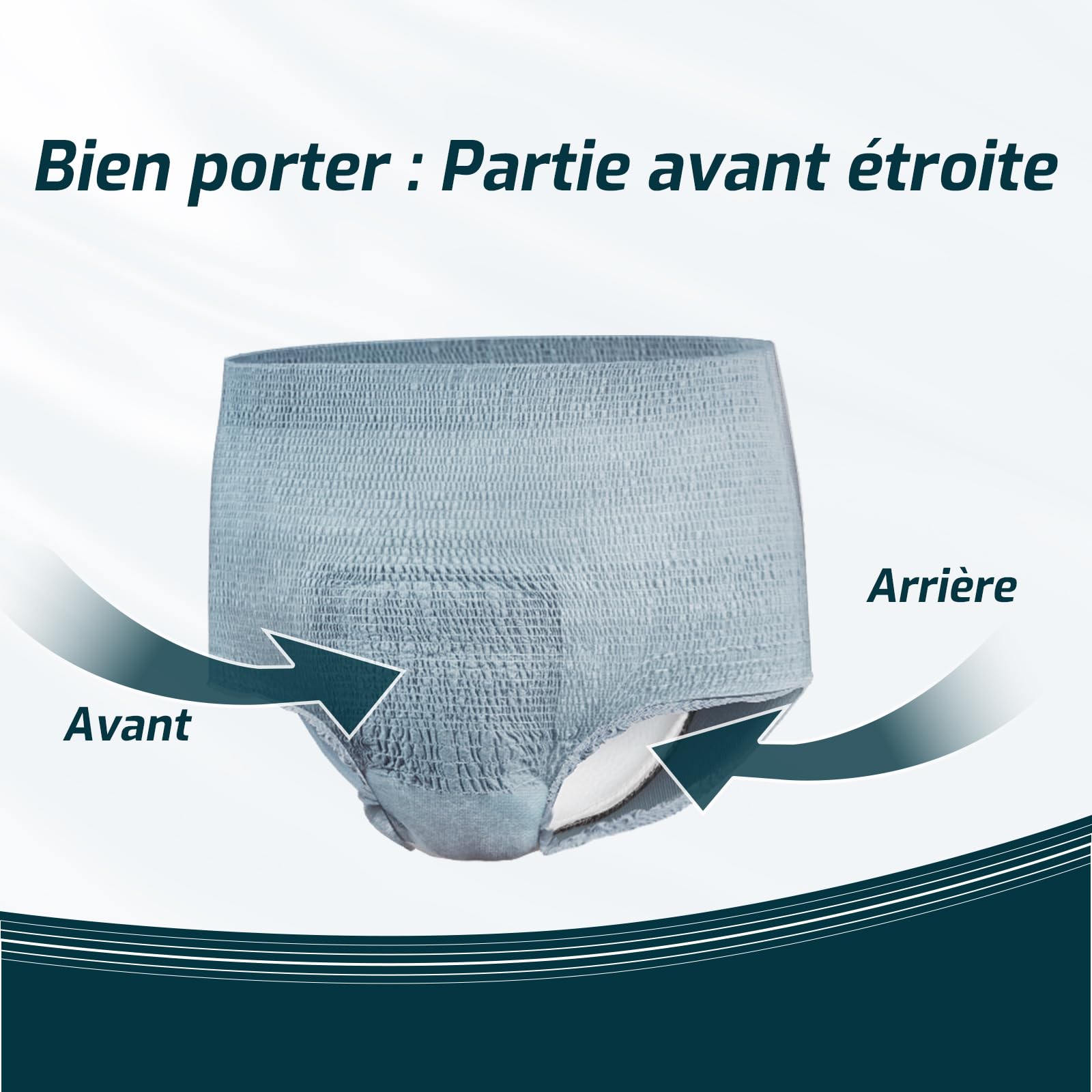 SUNKISS Sous-vêtements Incontinence Homme Slips Jetables Jour pour Adultes Culottes de Protection Masculines à Absorption Maxime Taille XL Gris 14 Unités