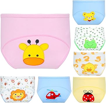 Lictin Baby,Clothing,Baby Boys 0-24m,Underwear,Training Pants Lictin Underwear Potty Training Pants,7pcs Reusable Toddlers Kids Potty Training Underpants Triple-Layer Training Pants with Cute Design Unisex for 1.5-3 Years Baby