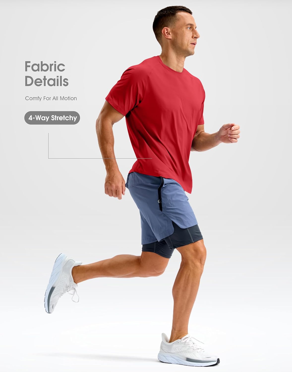 Soothfeel Mens Workout Shirts Quick Dry Athletic Running T-Shirts Short Sleeve Cooling Moisture Wicking Gym Active Tee Tops - Image 7