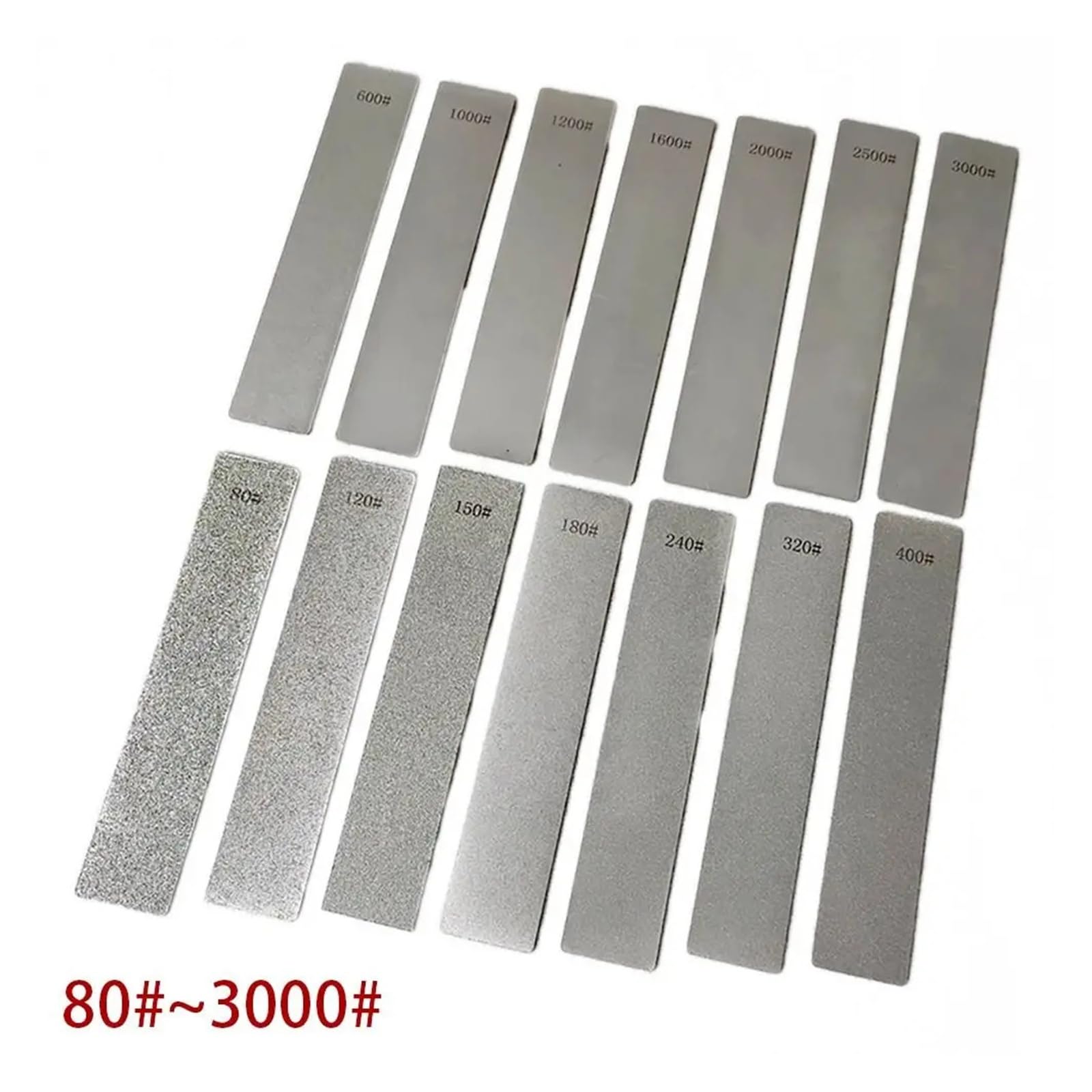 1 Stück 80–3000 Körnung Diamant-Schleifstreifen galvanisiert 150 x 20 mm Polierscheibe Schleifmittel Schleifplatte(180 Grit)