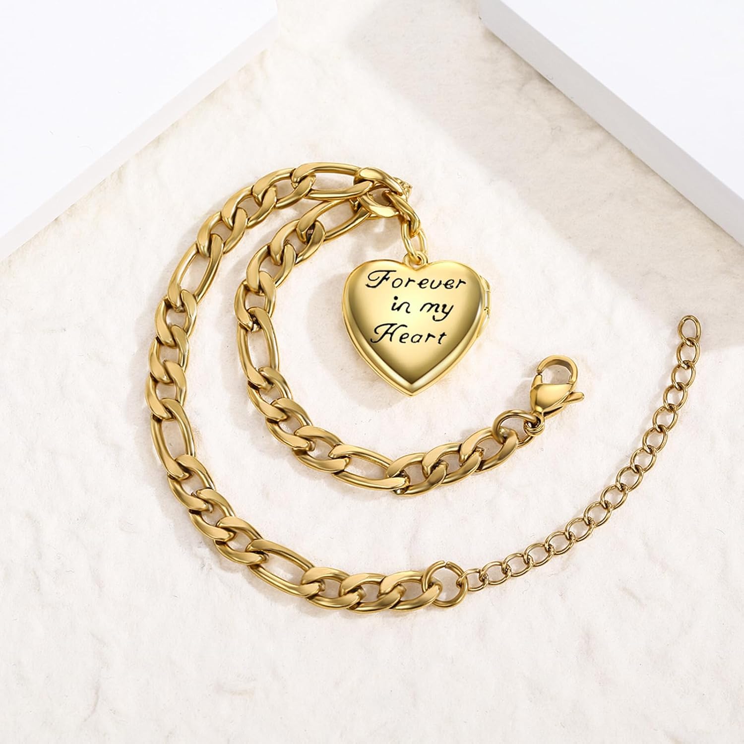 TUGHRA Gold Locket Bracelet for Women, 925 Sterling Silver Heart Photo Bracelet Lockets Memorial Keepsake Jewelry Gift for Mom, Wife, Daughter Mother's Day Birthday - Image 5