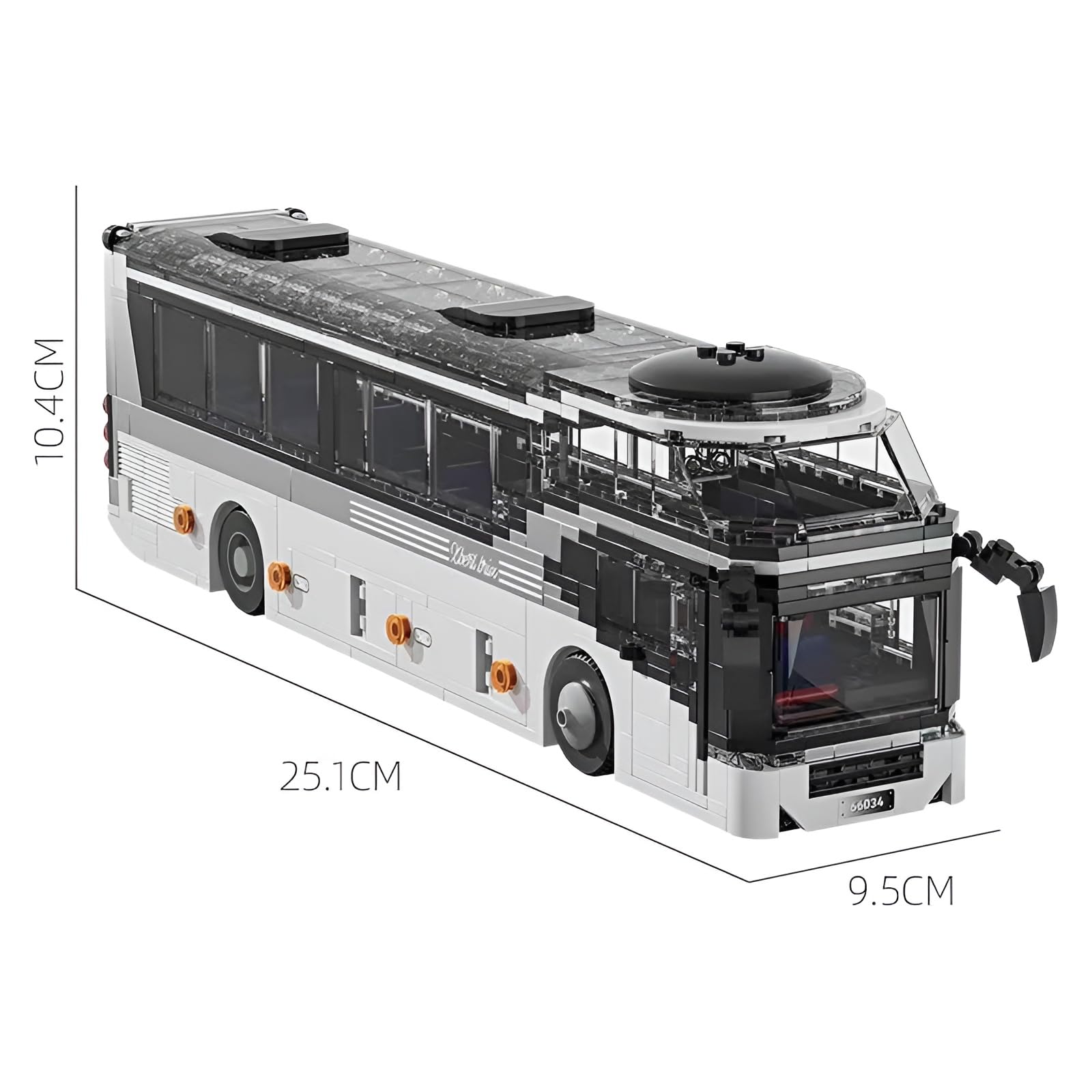 Stadt Modernes Doppeldecker Touristenbus Bausteine Bausatz | öffentlicher Sightseeing Bus Modell Spielzeug, Dekoration für das Homeoffice, Geschenk für Erwachsene Jugendliche, 811 Teile